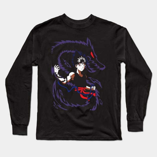 Cursed Child Hiei Fanart Long Sleeve T-Shirt by Planet of Tees